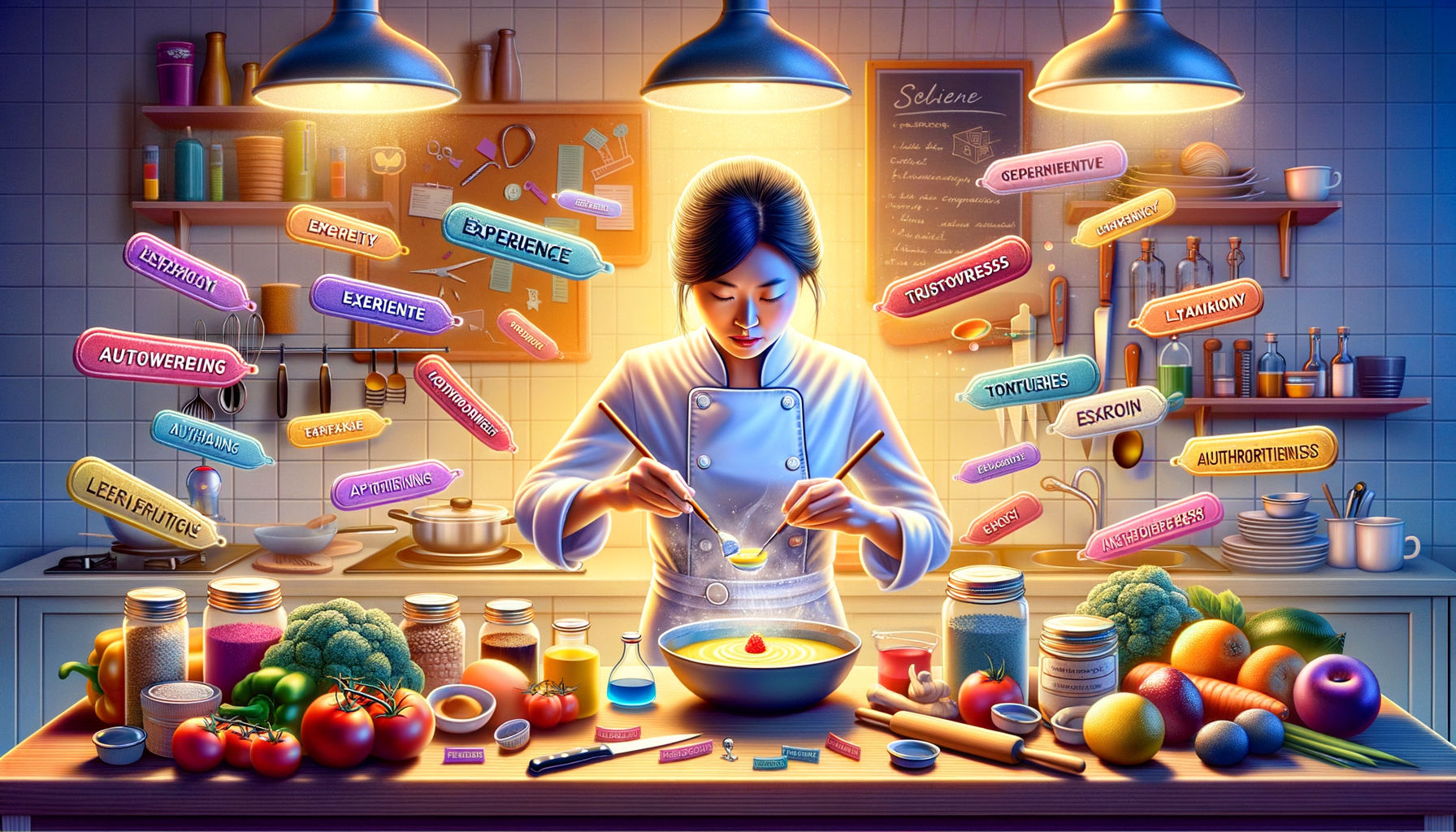 Content Creation as a Culinary Art Blending E-E-A-T Ingredients