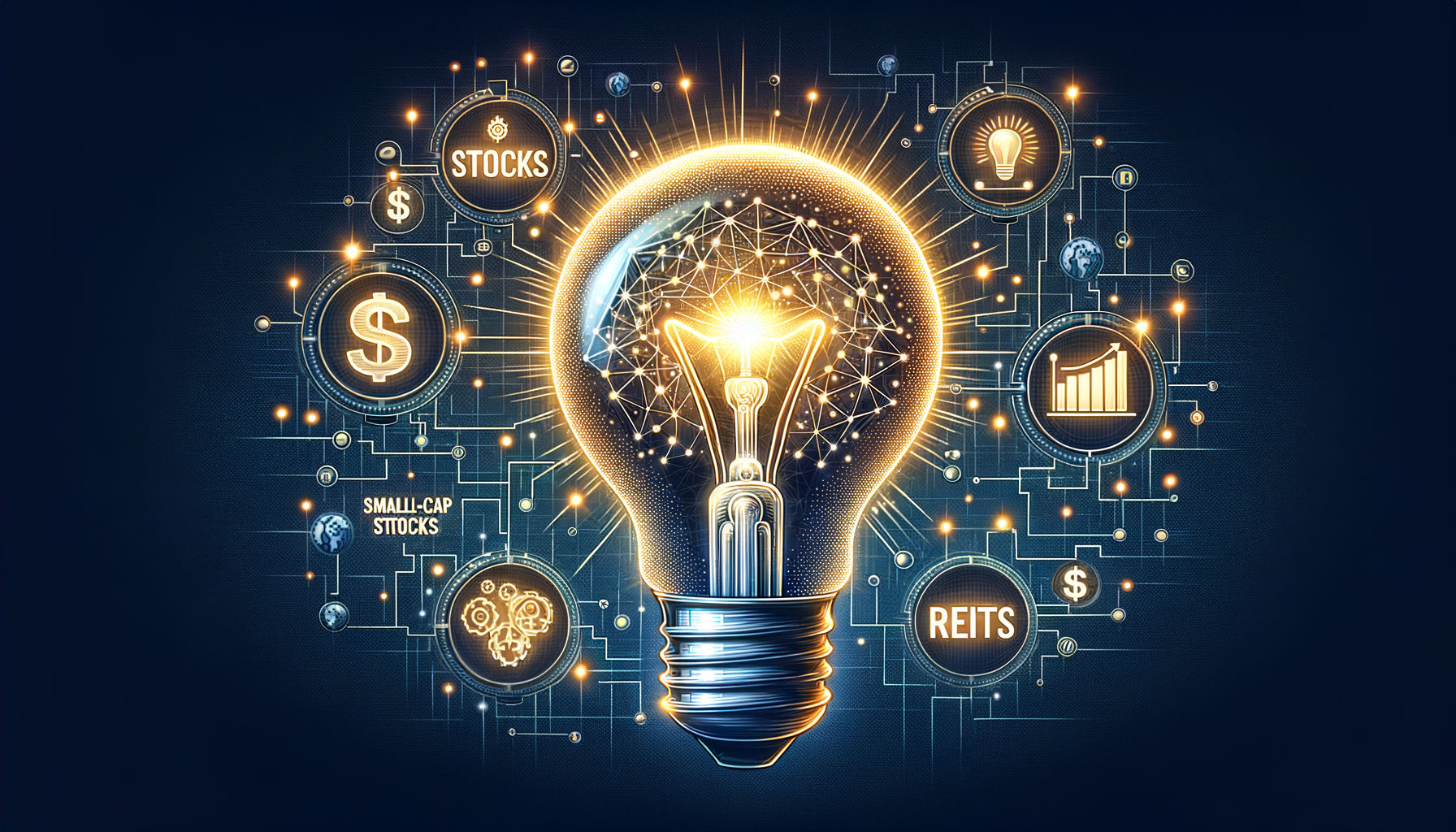 Idea Bulb with Emerging Investment Opportunities