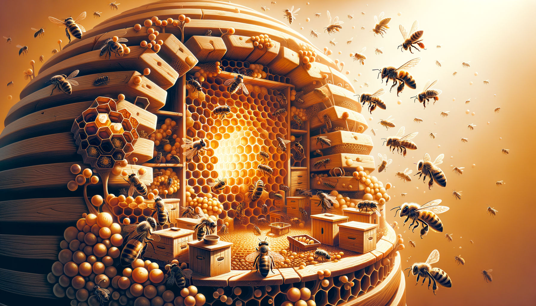 Inside a Beehive: Understanding the Social Structure